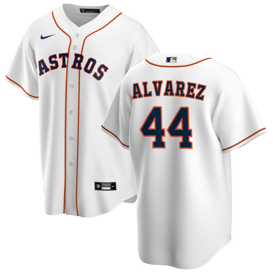 Men & Youth Astros 44 Yordan Alvarez  home  Jersey white