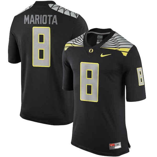 Men s marcus mariota oregon Ducks college jersey black