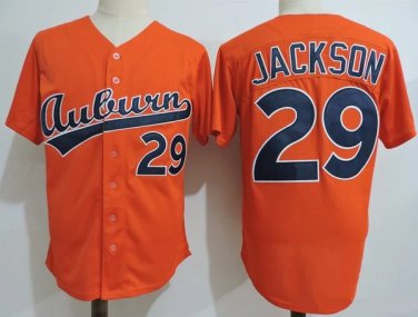 Men s bo jackson auburn college baseball jersey orange