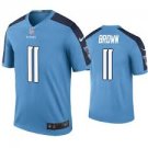 Men & Youth AJ Brown Titans color rush jersey light blue