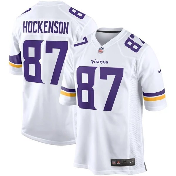 Men & Youth TJ Hockenson Viking 87 game jersey white