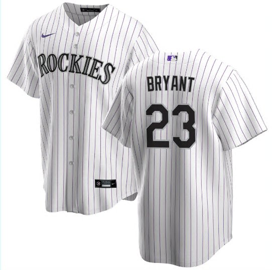 Men & Youth Kris bryant Rockies 23 jersey white pinstripe