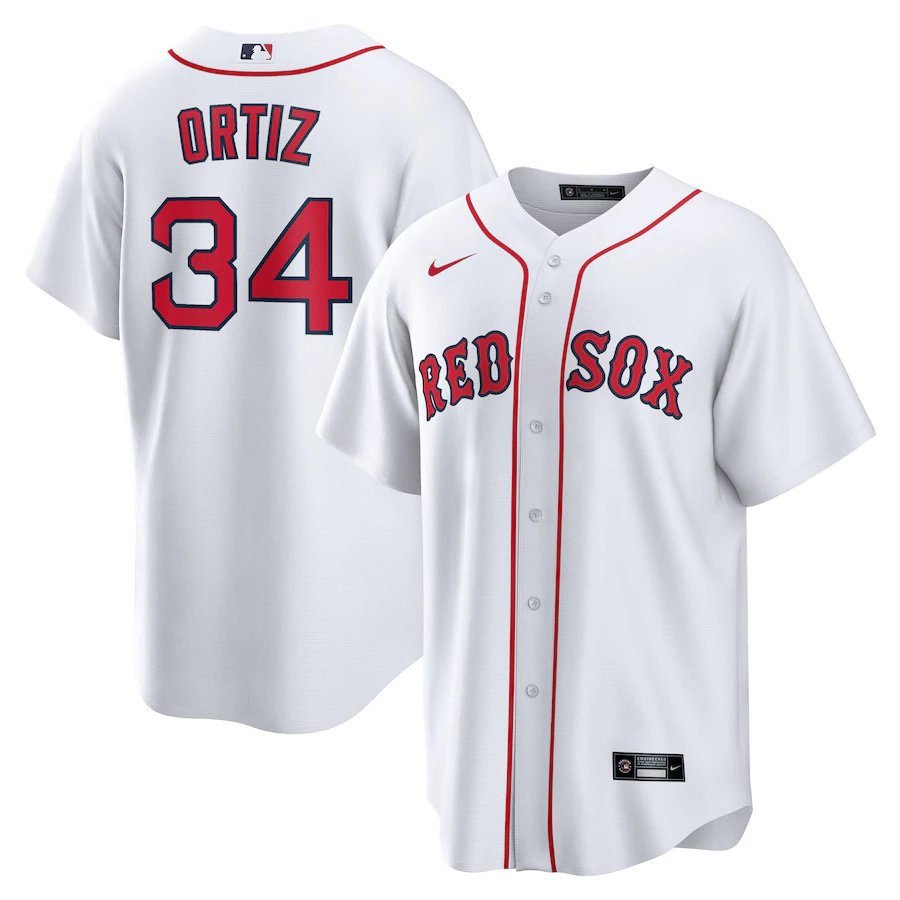 Men & Youth  David Ortiz  Red sox 34   jersey white
