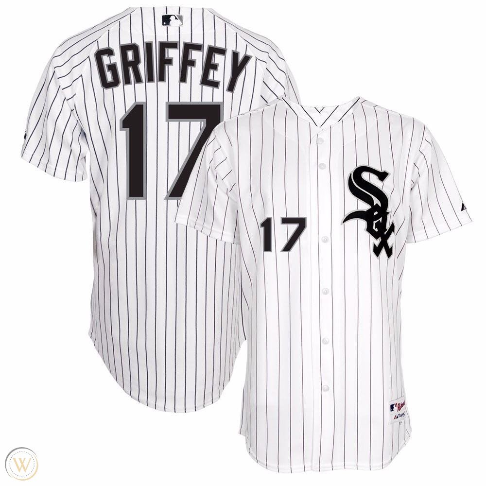 Men & Youth   Ken Griffey Jr  white sox 17  jersey white