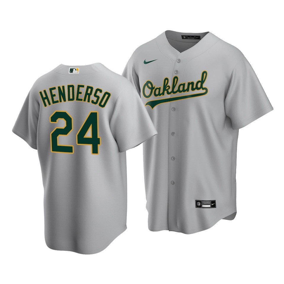 Men & Youth  Rickey Henderson  Athletics a's  24 jersey gray