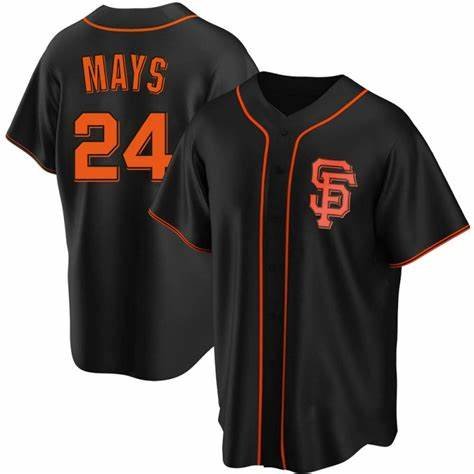 Men & Youth Willie Mays Giants 24  baseball  jersey black