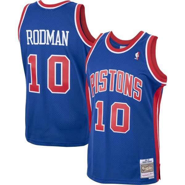 Men & Youth Dennis Rodman  pistons 10  jersey blue