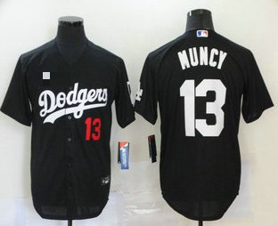 Men & Youth Dodgers 13 Max Muncy Black jersey