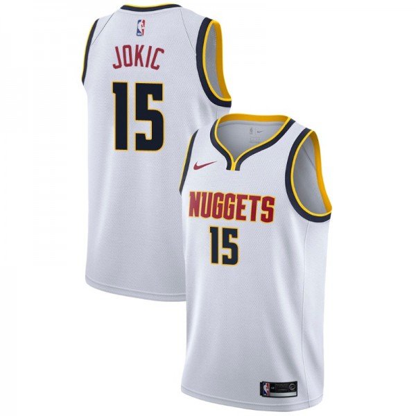 Men & Youth Nuggets 15 Nikola Jokic association Edition Jersey white