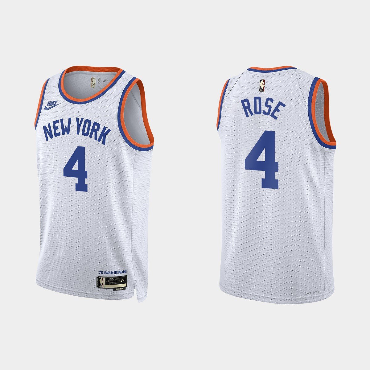 Men & Youth Derrick Rose Knicks 4  classic edition jersey white