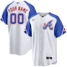 Men & Youth Custom personalized  name number braves city connect jersey white