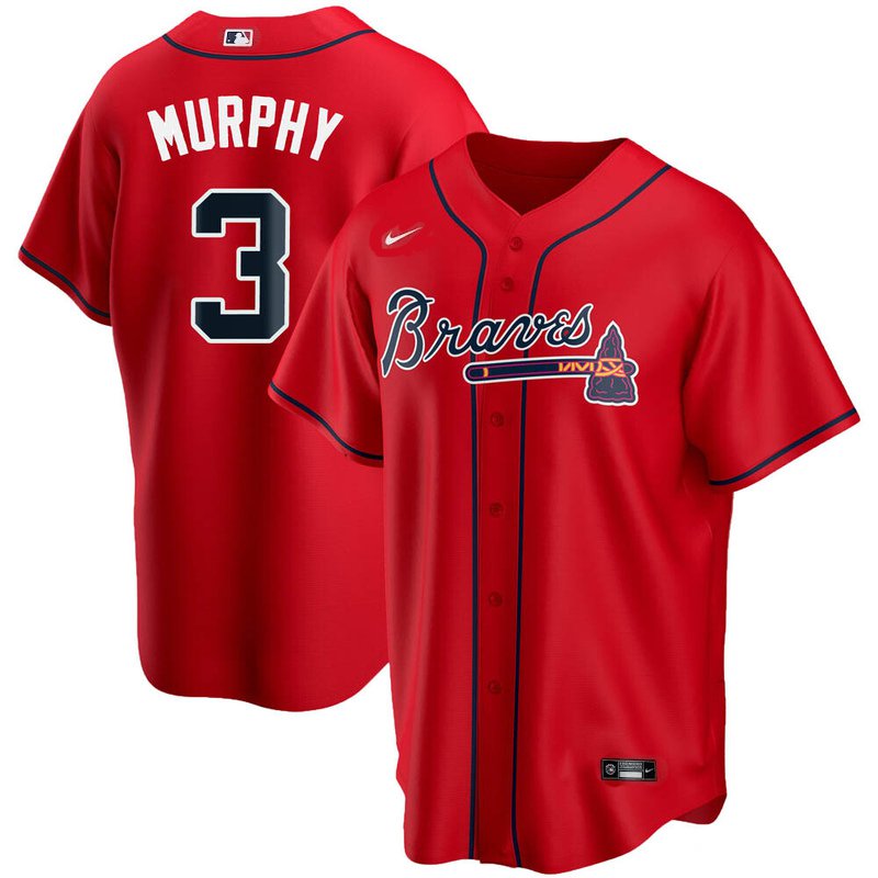 Men & Youth   Dale Murphy  Braves 3  baseball jersey red