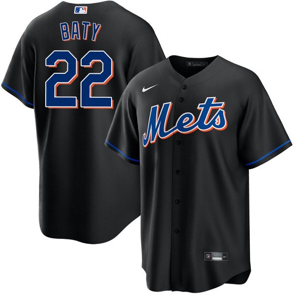 Men & Youth  brett baty Mets 22  baseball jersey black