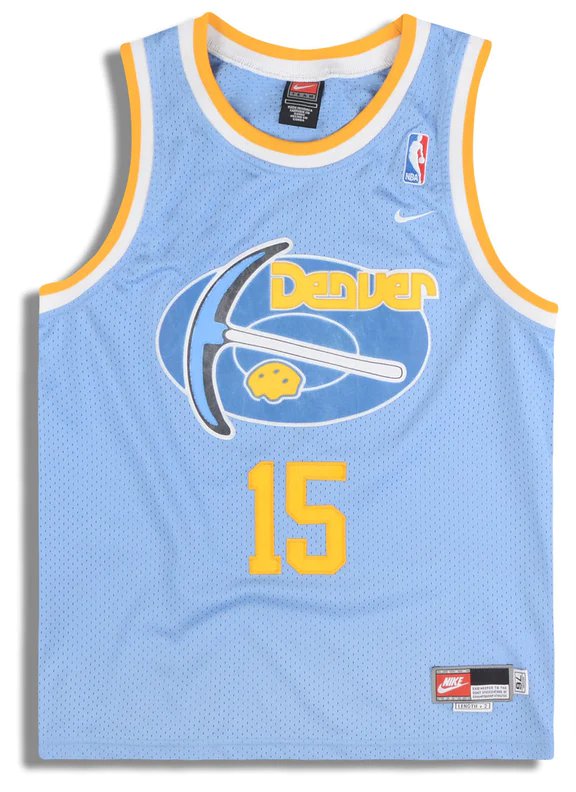 Men's  Carmelo Anthony nuggets vintage jersey light blue