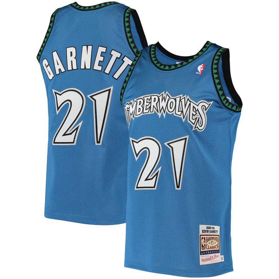 Men & Youth Kevin Timberwolves Throwback jersey blue