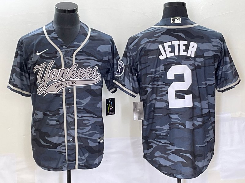 Men & Youth Derek Jeter camo fashion  jersey