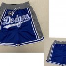 Men's  Dodgers  Mesh shorts with zipper pockets  blue