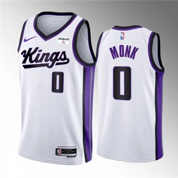 Men & Youth Kings 0 malik monk association Jersey white 2023-24