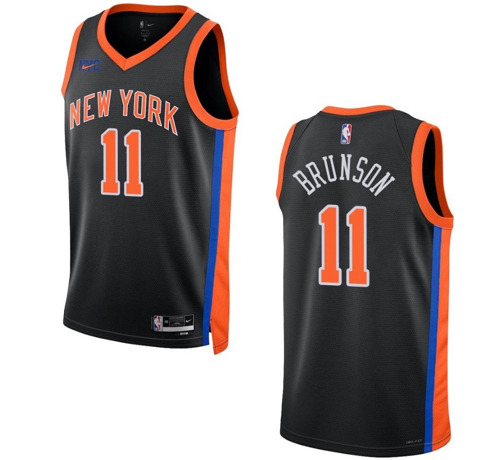 Men & Youth jalen brunson knicks 11  city jersey black