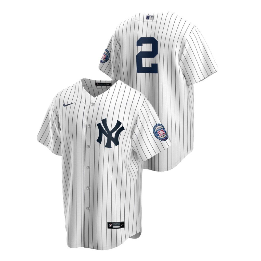 Men's Derek Jeter yankees 2  hall of fame patch jersey