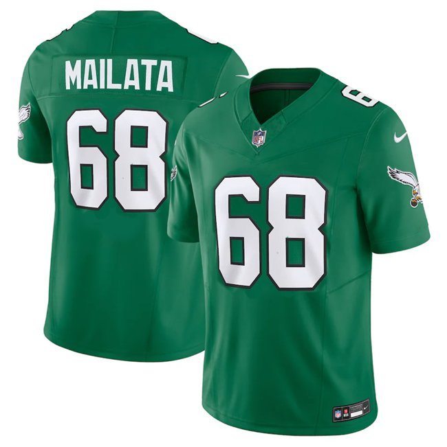 Philadelphia Eagles Nike Secondary Alternate Game Jersey - Kelly Green -  Jordan Mailata - Youth