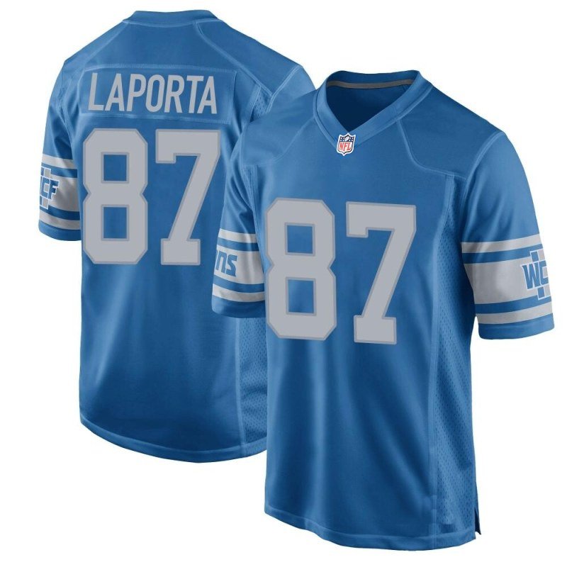 Men & Youth sam laporta lions 87 game jersey blue