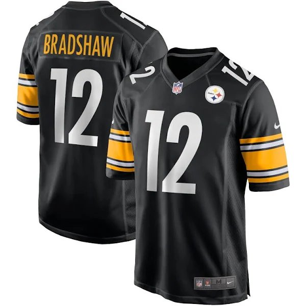 Men & Youth terry bradshaw steelers 12 jersey  black