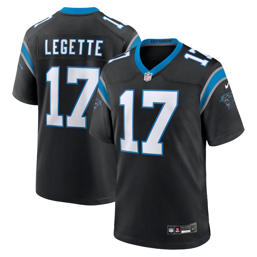 Men & Youth  xavier legette panters 17 game  Jersey black