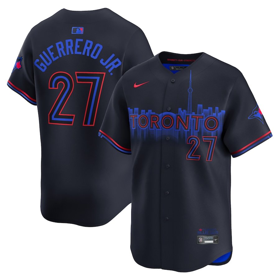 Men & Youth Blue Jays Vladimir Guerrero Jr.  city connect Jersey black