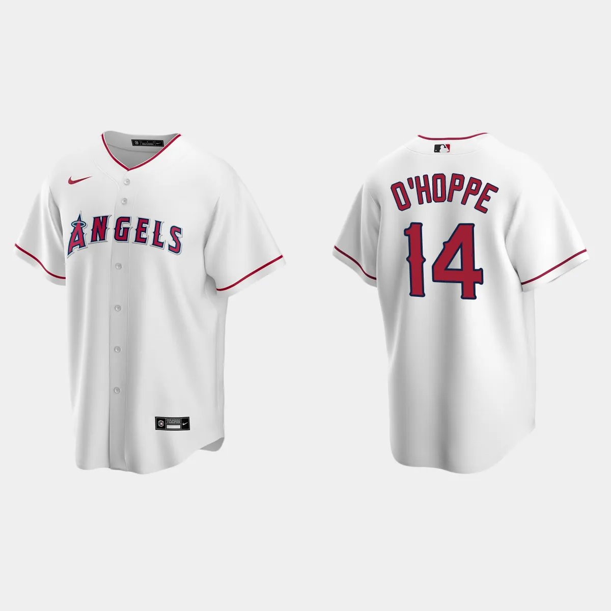 Men & Youth logan o'hoppe angles 14 baseball Jersey white
