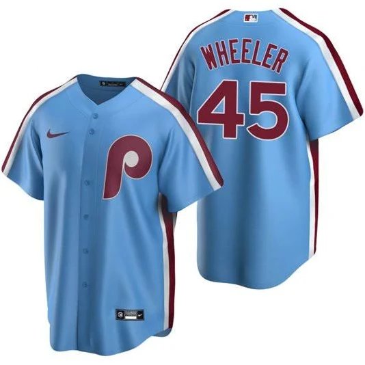 Men & Youth zach wheeler phillies 45 baseball  jersey blue