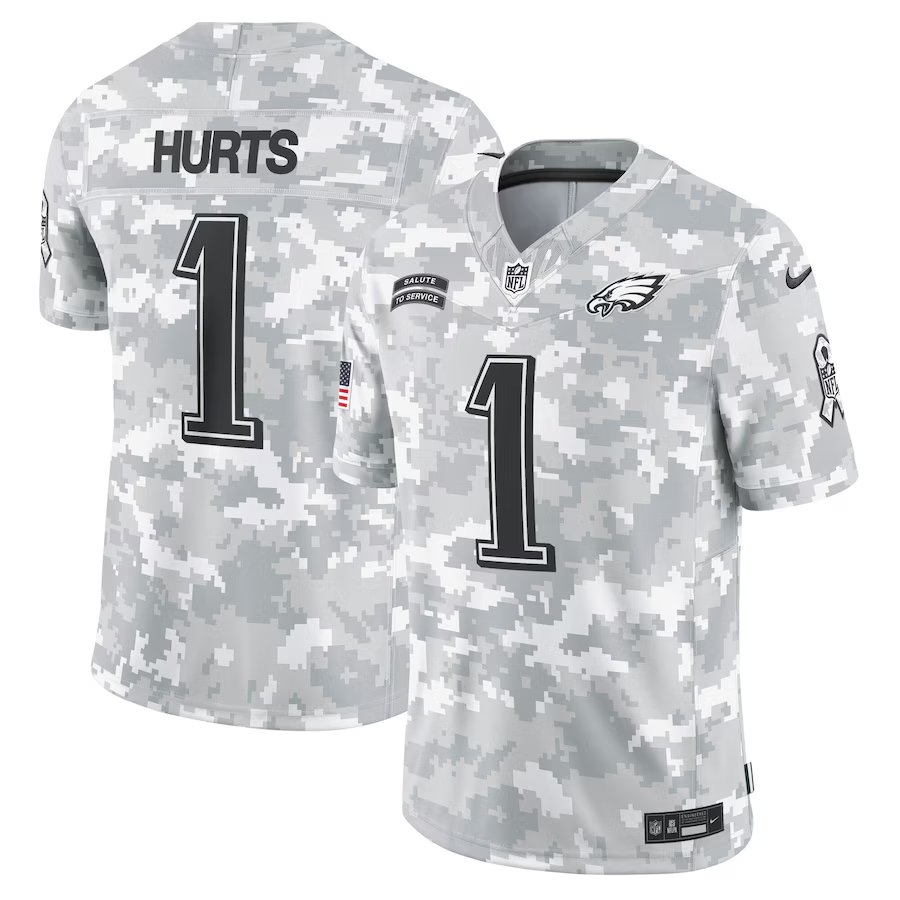 Men & Youth Jalen Hurts  Salute To Service  Jersey arctic camo