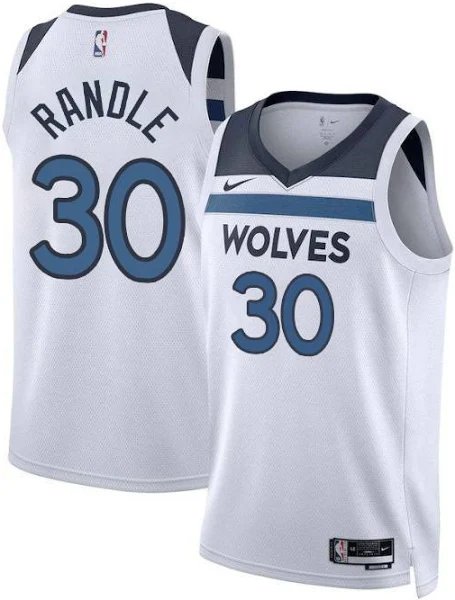 Men & Youth Julius Randle minnesota wolves Edition  Jersey white