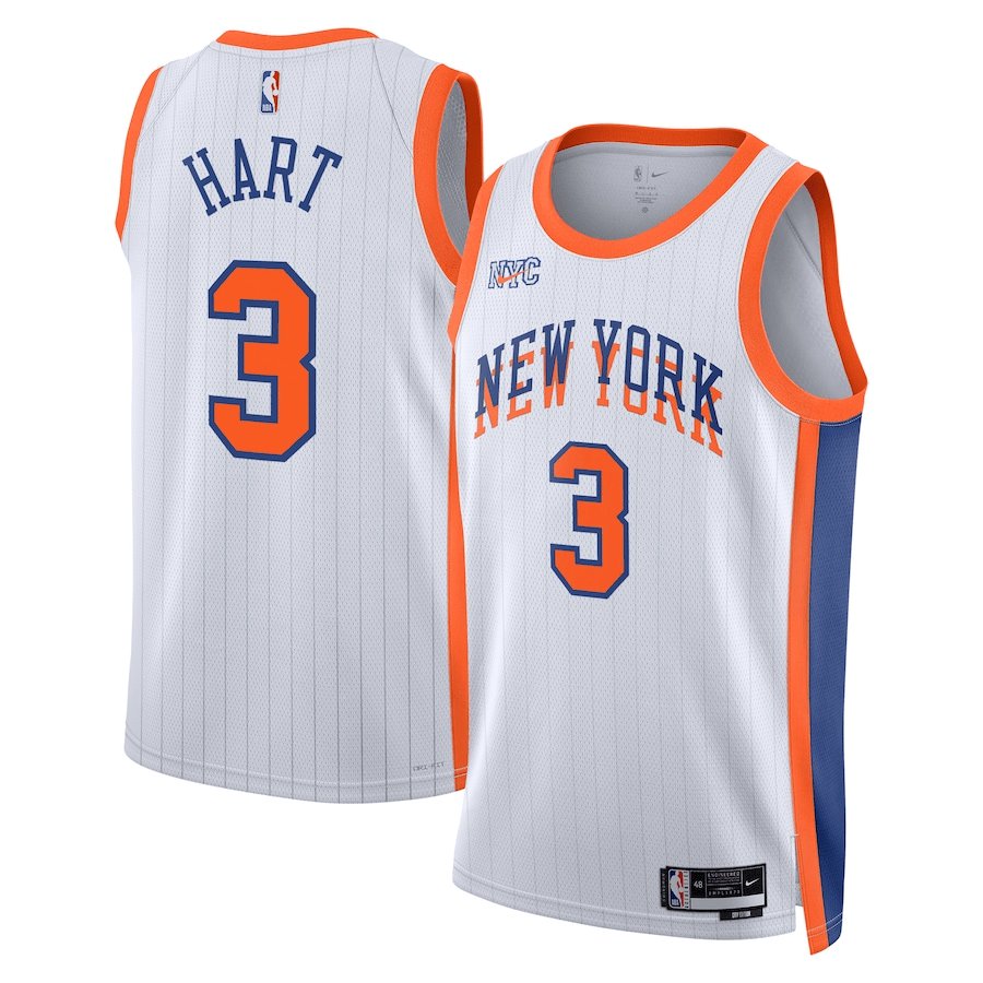 Men & Youth josh hart New York Knicks  city Edition  Jersey white 2025