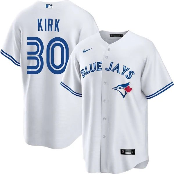 Men & Youth blue jays 30 alejandro kirk  baseball jersey white