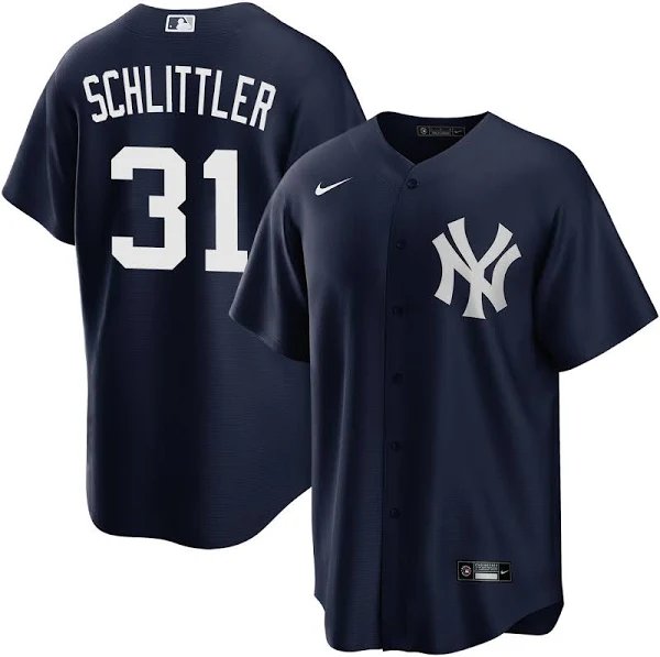 Men & Youth cam schlittler yankkes 31  baseball jersey navy