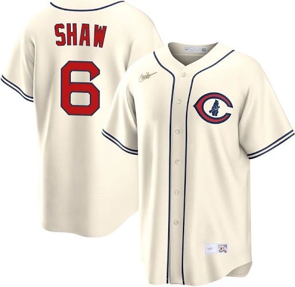 Men & Youth Matt Shaw cubs 6  baseball  jersey cream