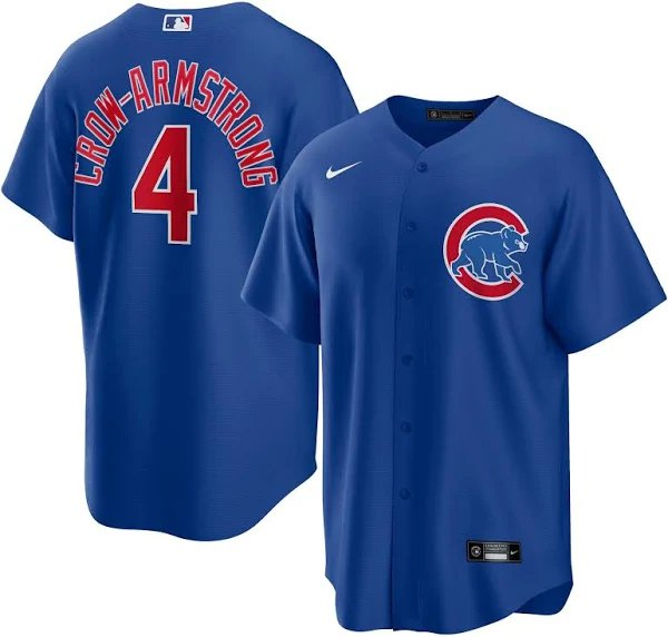 Men & Youth pete crow armstrong cubs 4  baseball  jersey blue