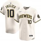 Men & Youth sal frelick  brewers 10  jersey cream