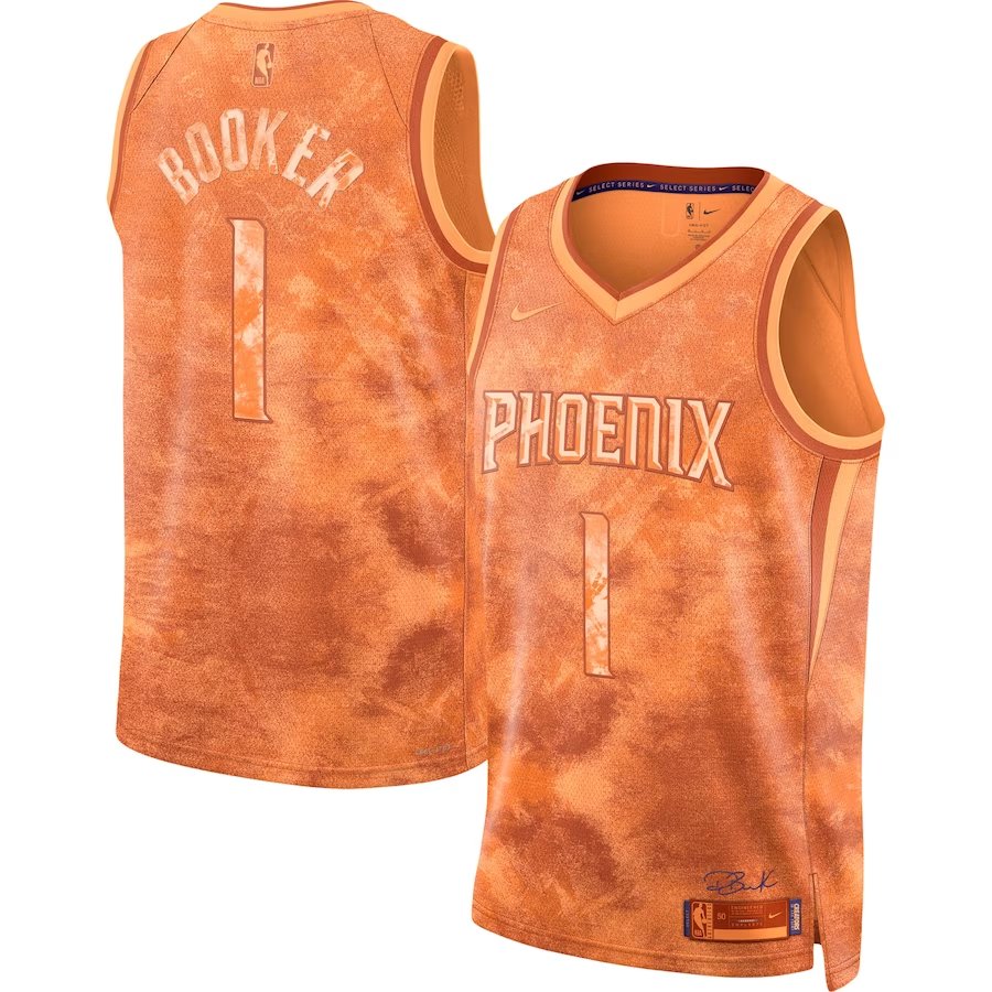Men & Youth   Devin Booker  Suns 1 select series jersey orange