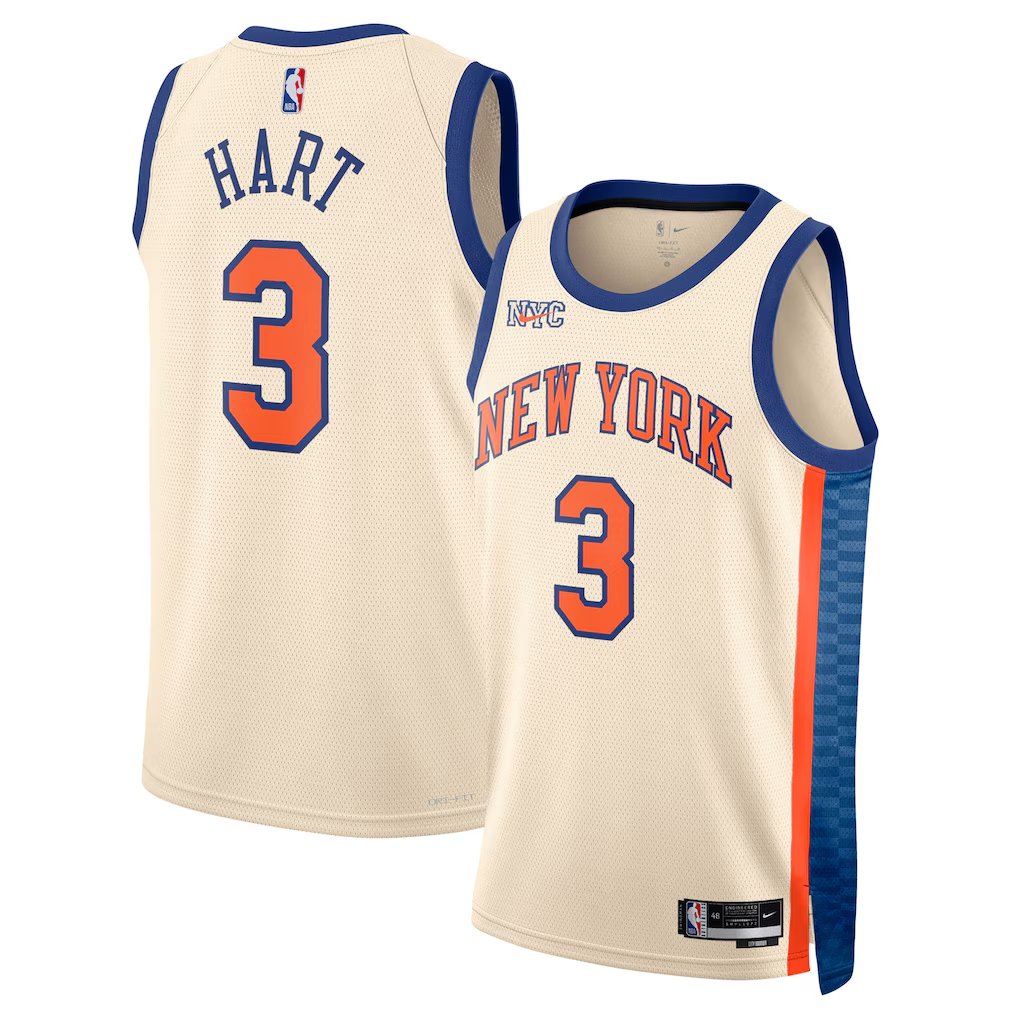 Men & Youth josh hart knicks  3 city Jersey cream 2026 new