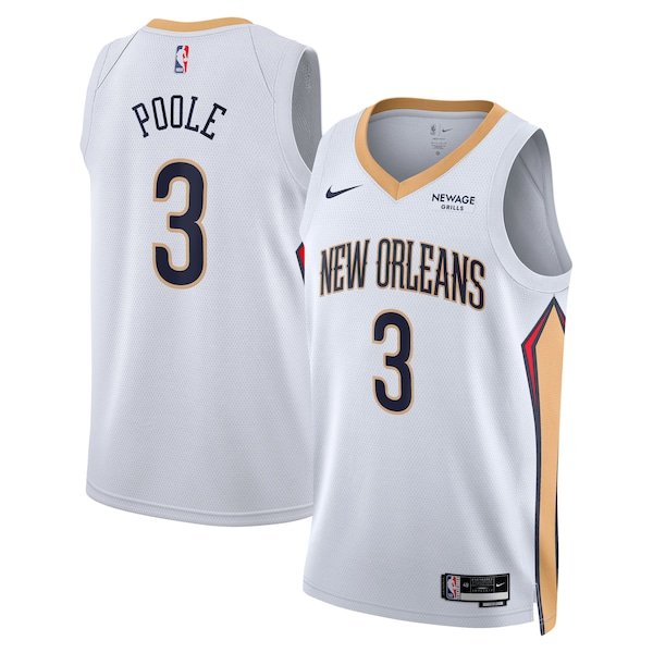 Men & Youth jordan poole pelicans 3 association Jersey  white