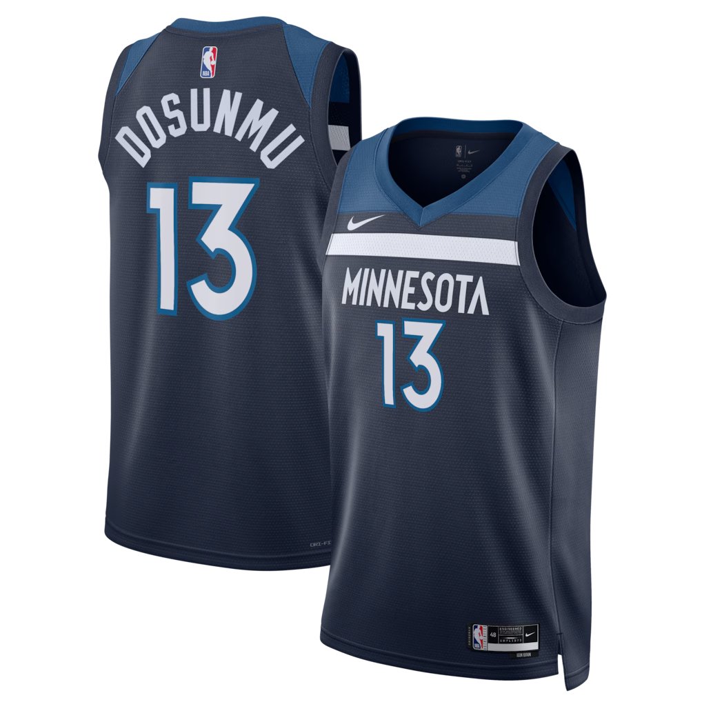 Men & Youth  ayo dosunmu Wolves 13  Icon Jersey blue