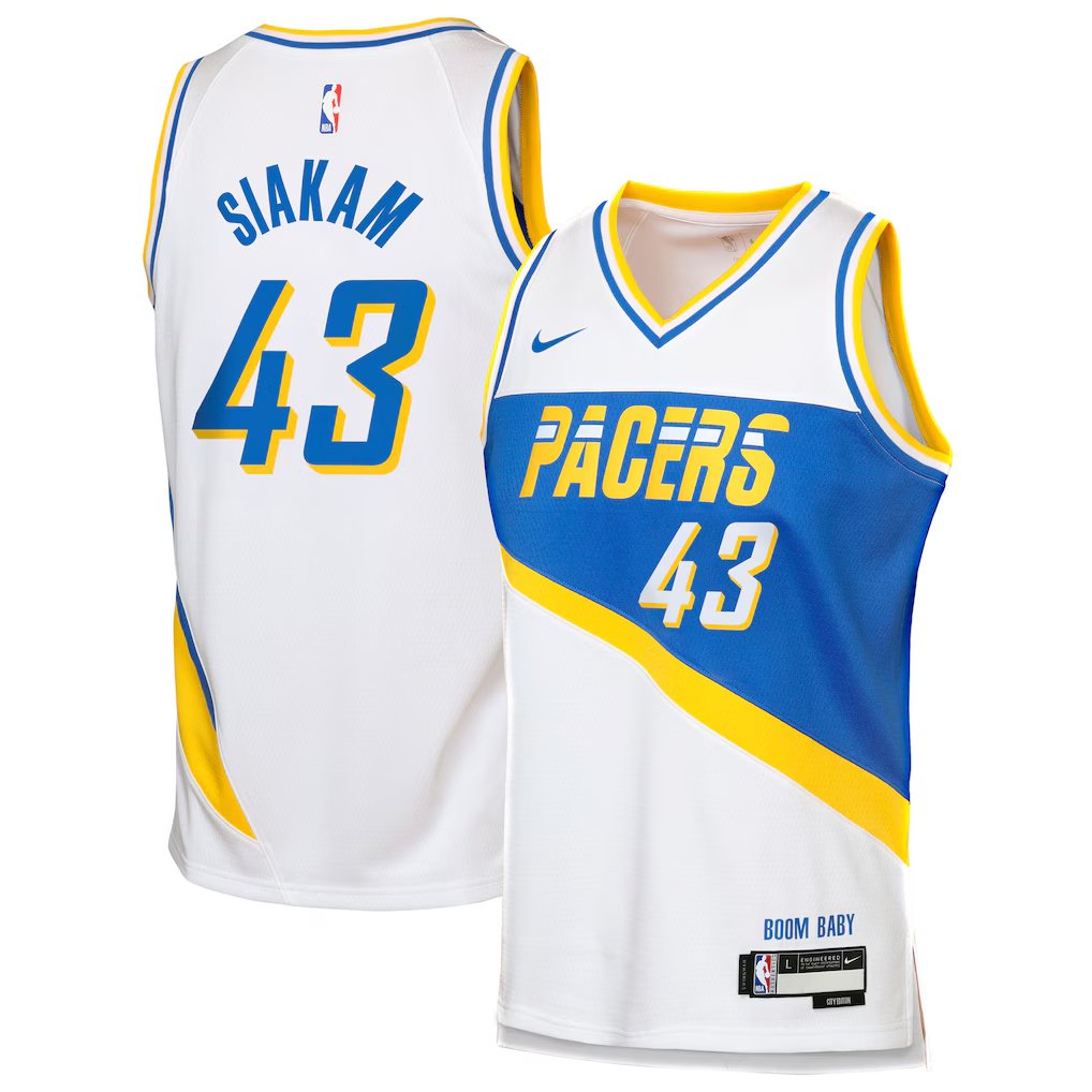 Men & Youth Pascal Siakam pacers 43 city Jersey white