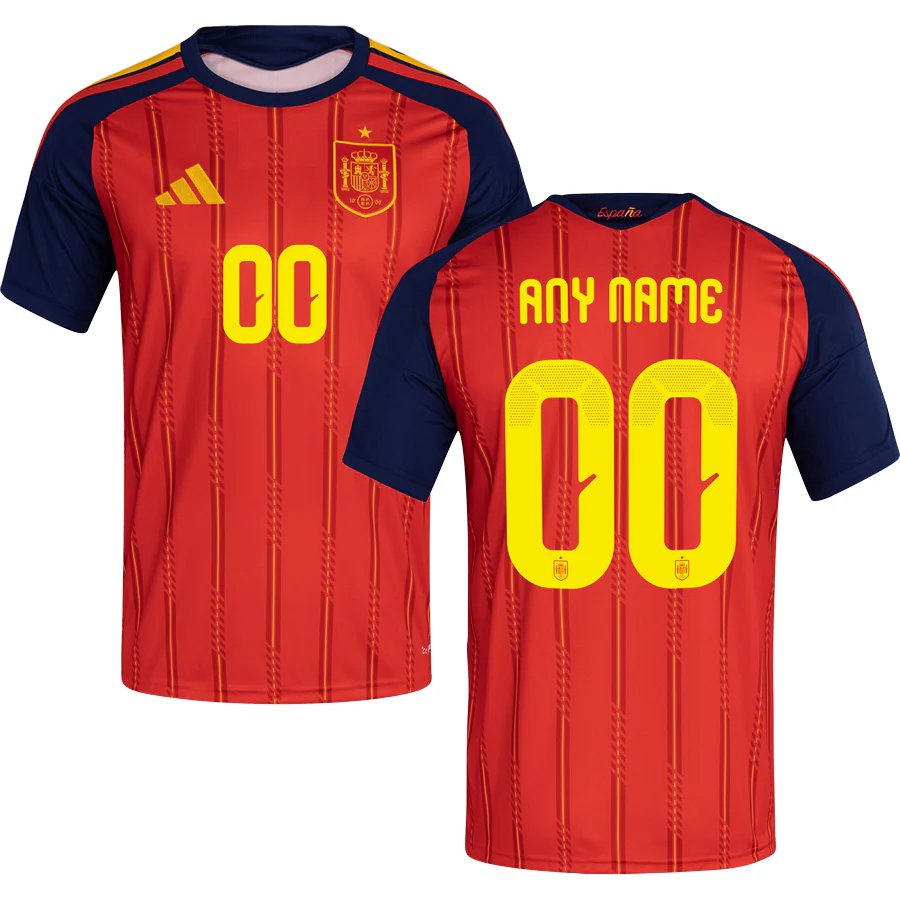 Custom Men's Spain 2026   world cup national team home Jersey