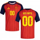 Custom Men's Spain 2026   world cup national team home Jersey