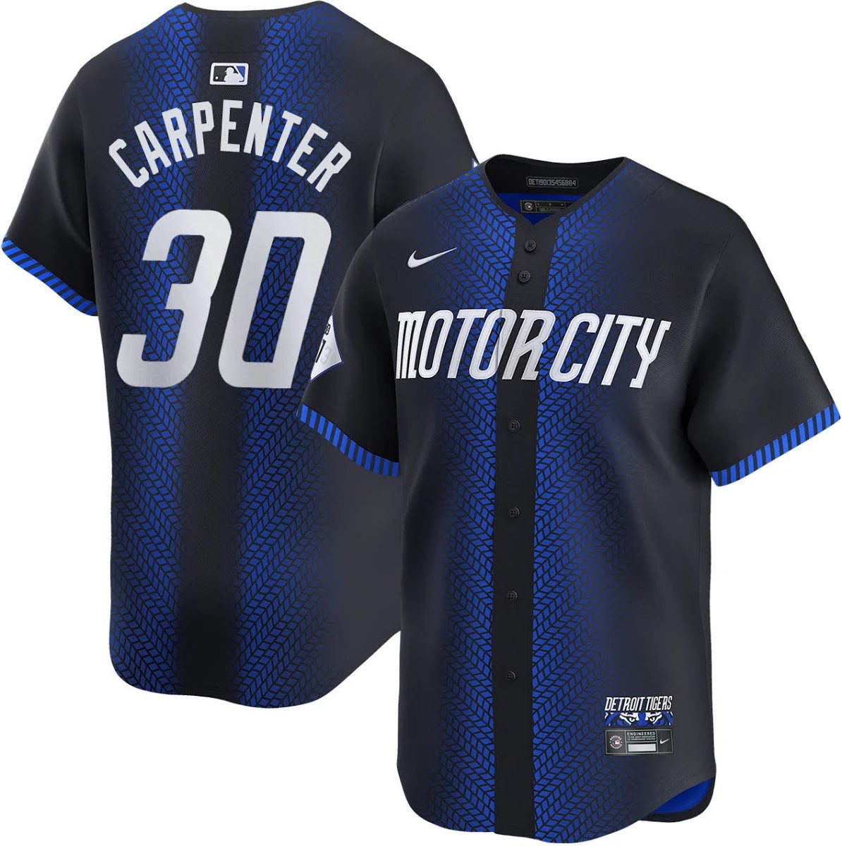 Men & Youth Kerry Carpenter tigers 30 motor city connect jersey blue