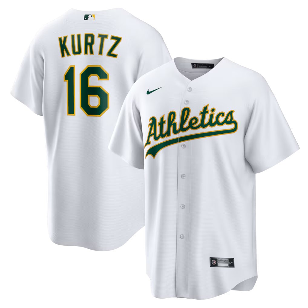Men & Youth Nick Kurtz athletics 16 baseball   jersey white