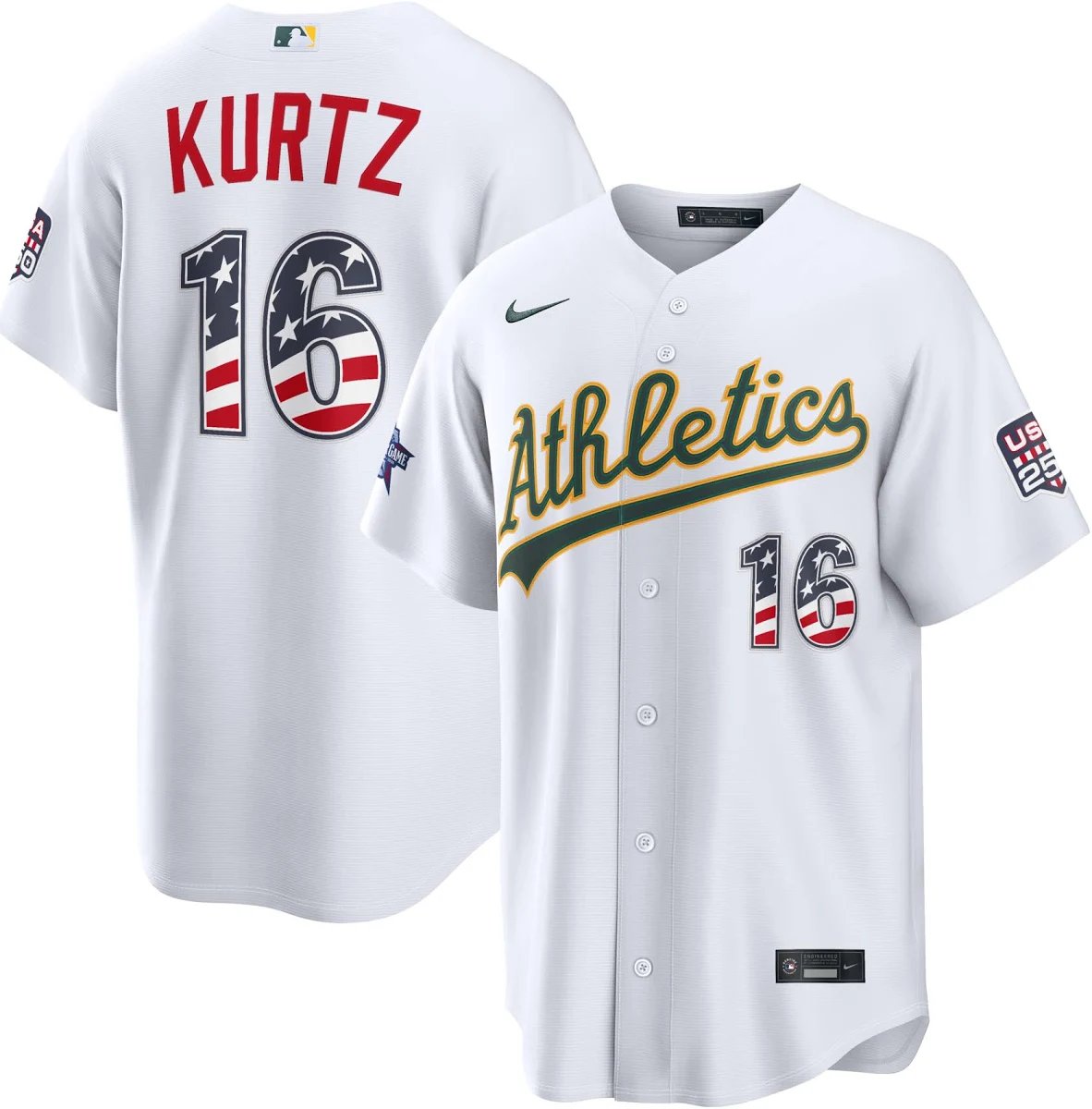 Men & Youth Nick Kurtz athletics 16 all-star baseball   jersey