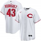 Men & Youth Hector Rodriguez reds 43 baseball jersey white